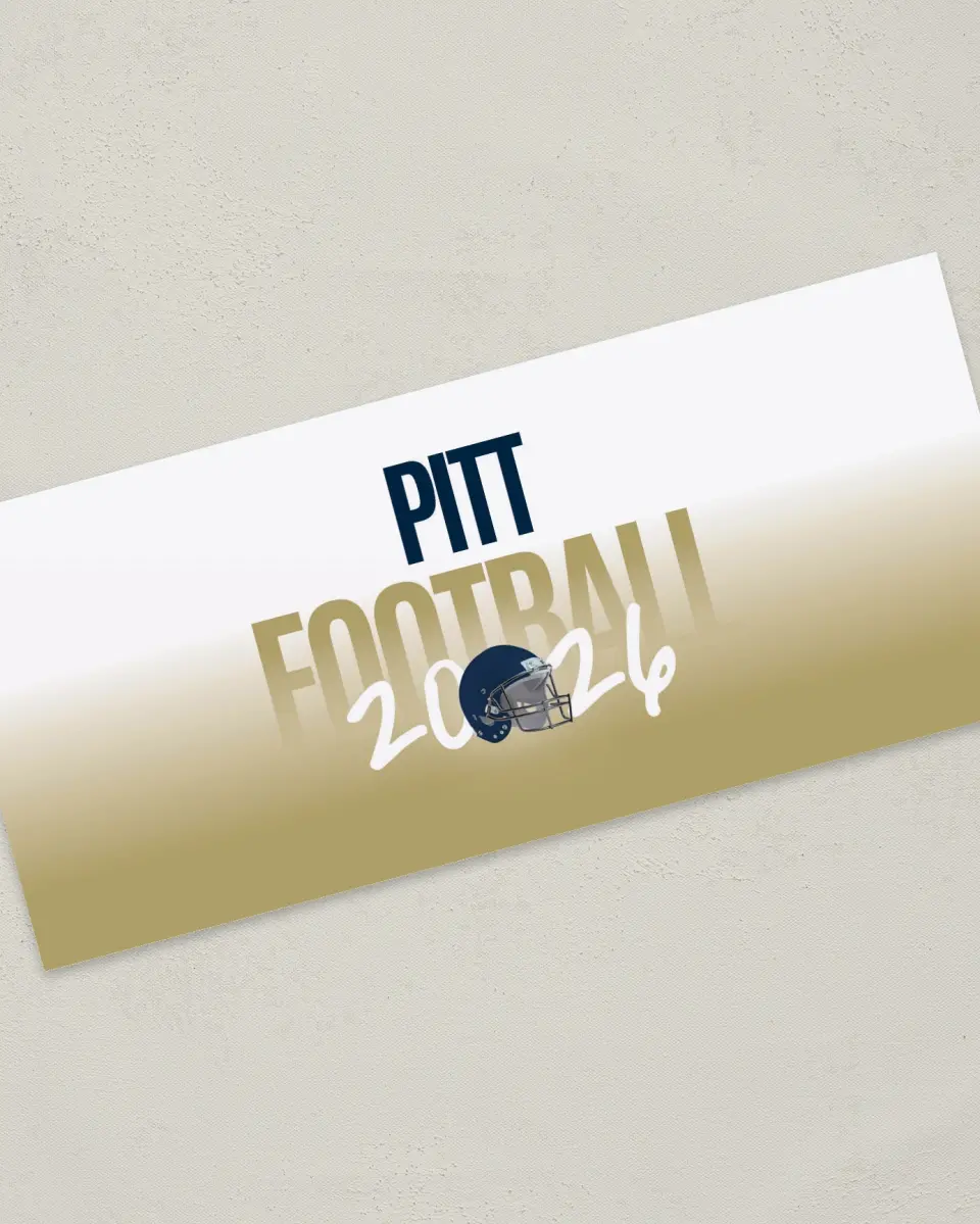 This is a 4" x 9" Football Insert called Pittsburgh Panthers printed in full color