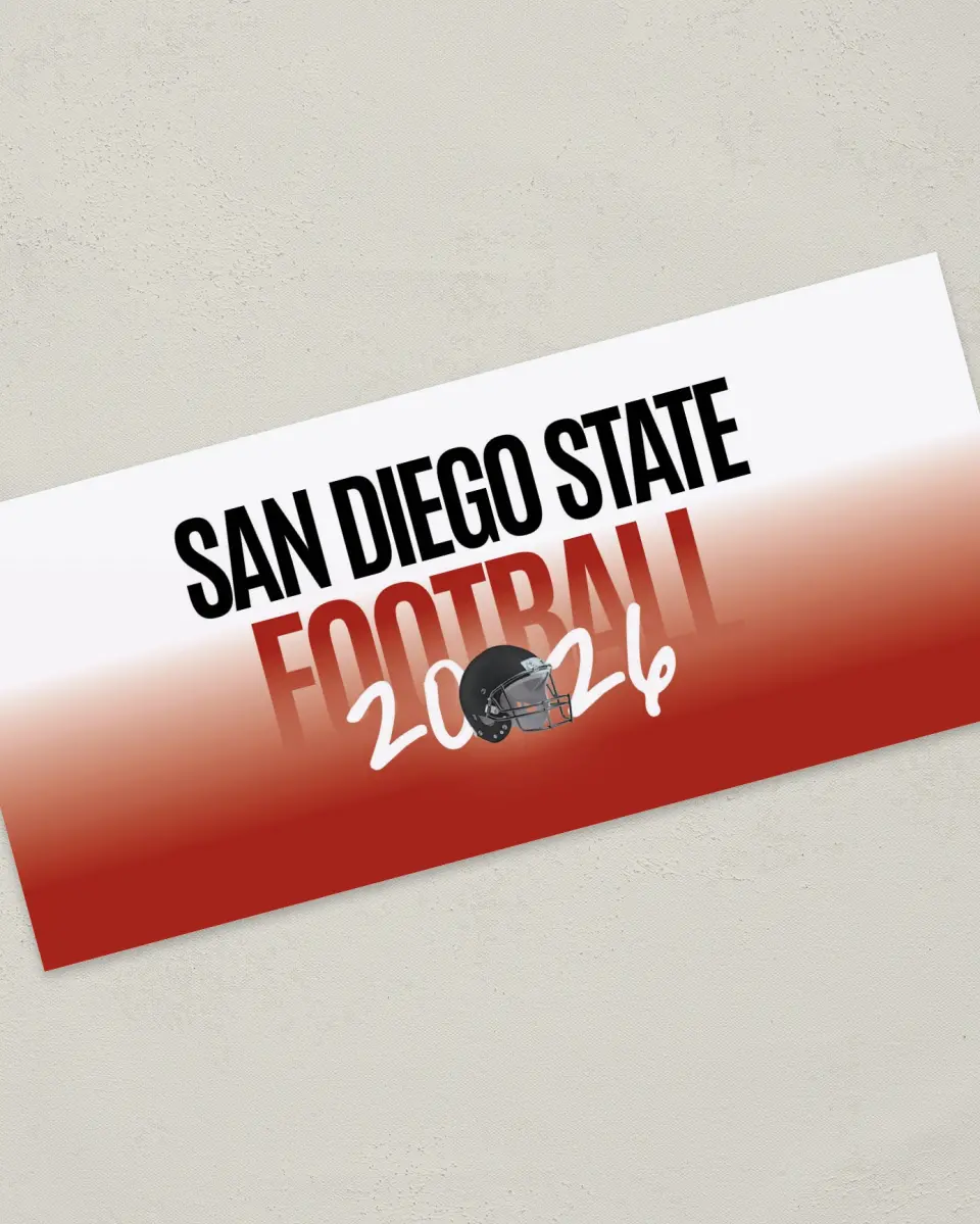 This is a 4" x 9" Football Insert called San Diego State Aztecs printed in full color