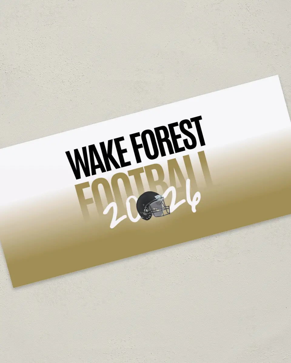 This is a 4" x 9" Football Insert called Wake Forest Demon Deacons printed in full color
