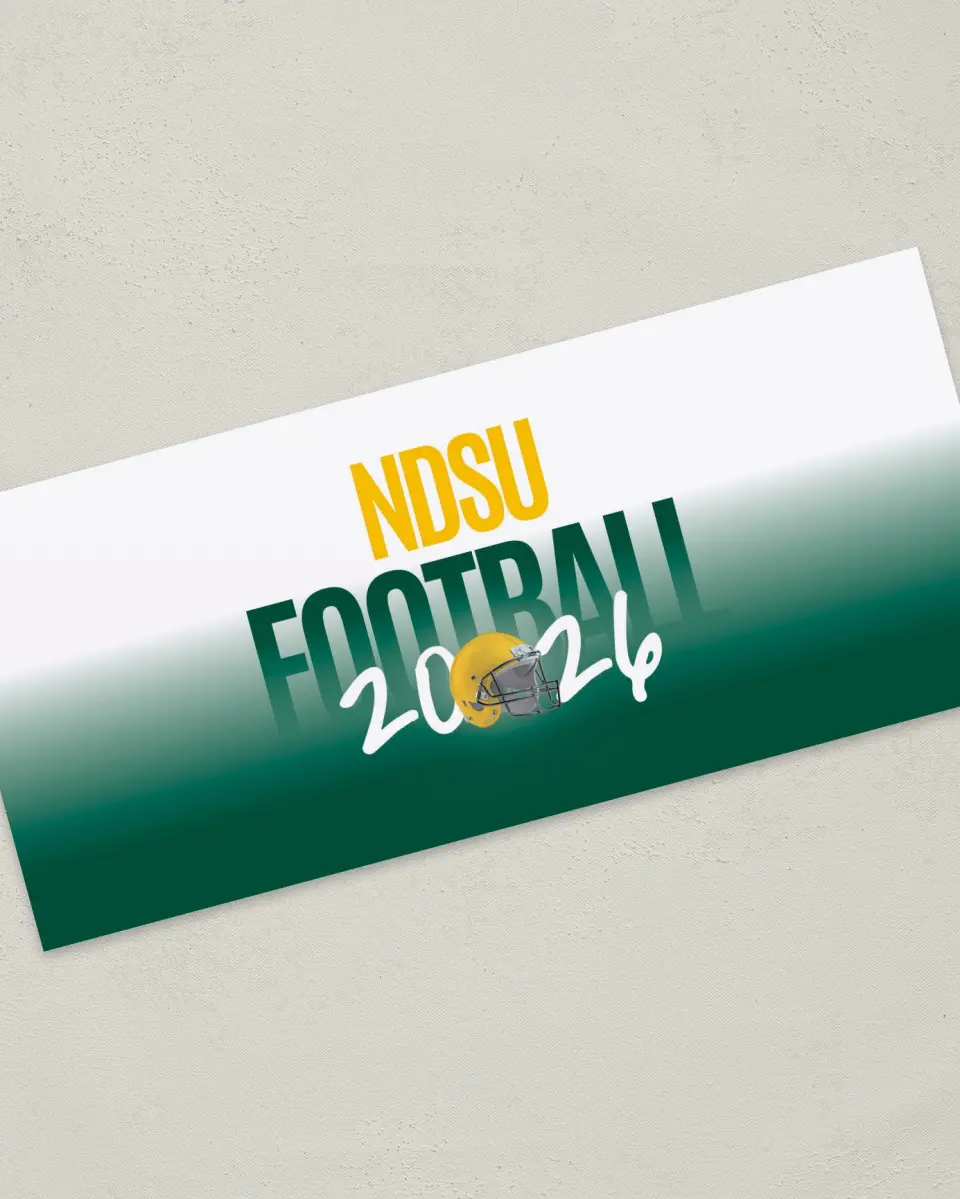 This is a 4" x 9" Football Insert called North Dakota State Bison printed in full color