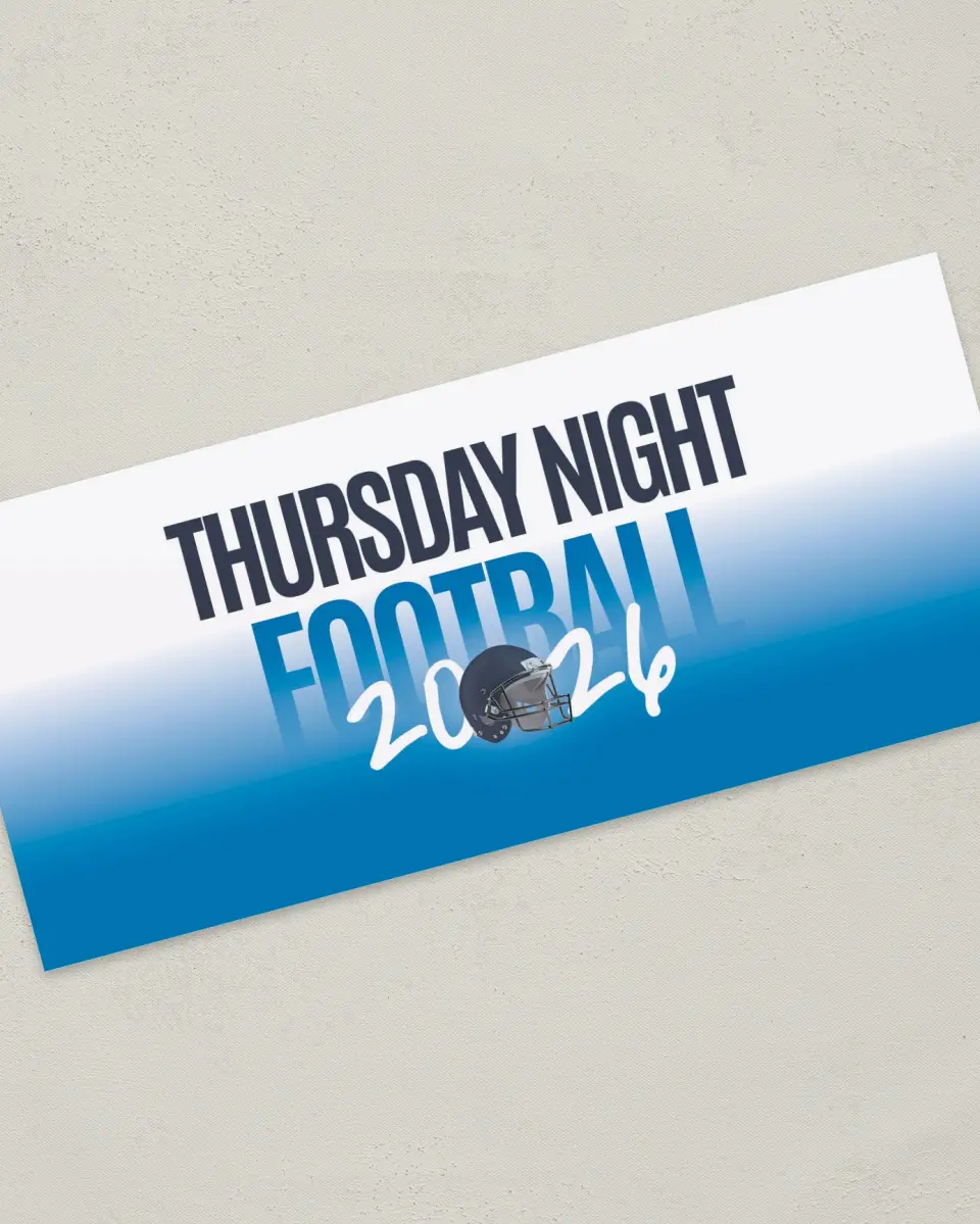 This is a 4" x 9" Football Insert called Thursday Night printed in full color