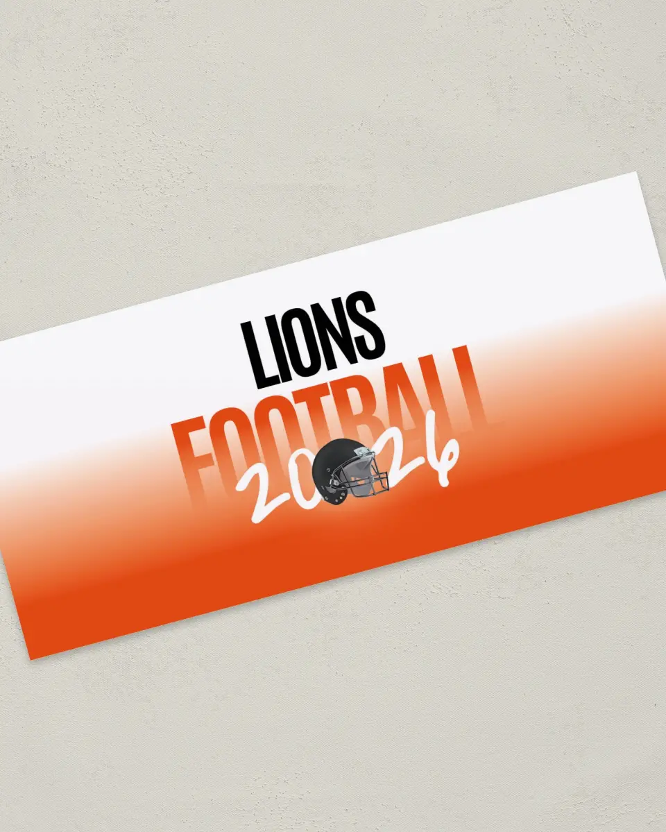 This is a 4" x 9" Football Insert called BC Lions printed in full color