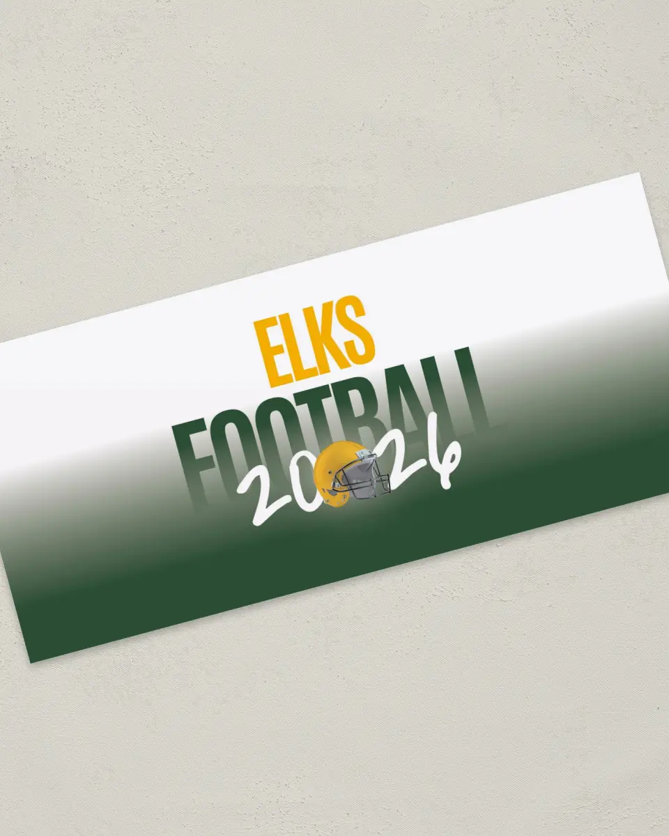 This is a 4" x 9" Football Insert called Edmonton Elks printed in full color