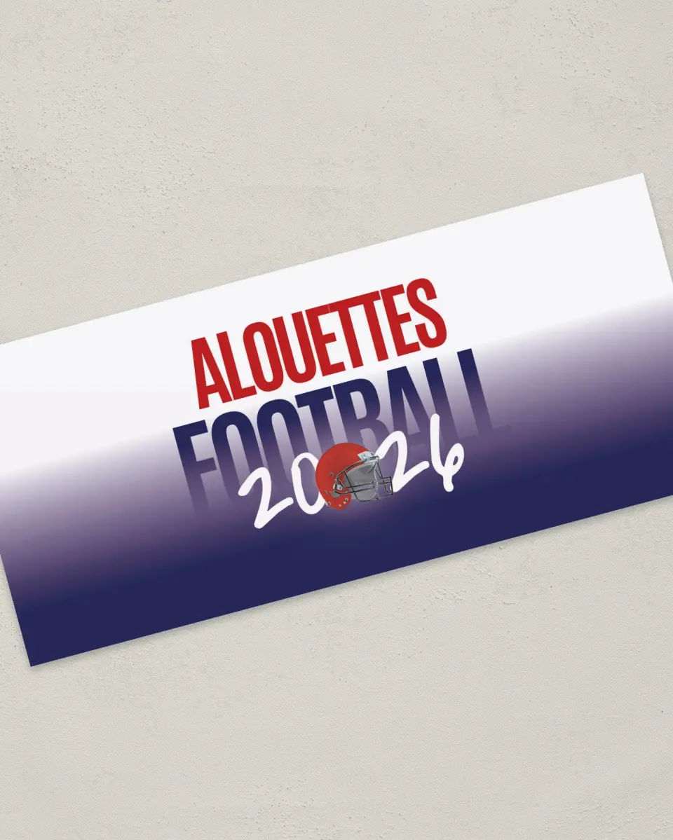 This is a 4" x 9" Football Insert called Montreal Alouettes printed in full color