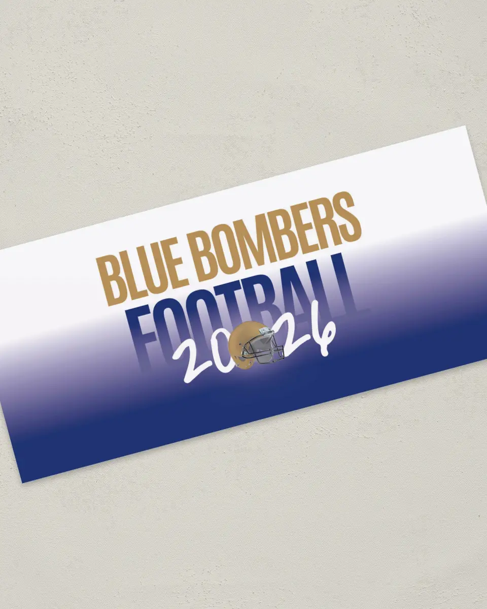 This is a 4" x 9" Football Insert called Winnipeg Blue Bombers printed in full color