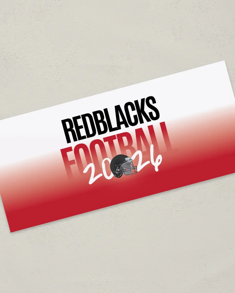 This is a 4" x 9" Football Insert called Ottawa Redblacks printed in full color