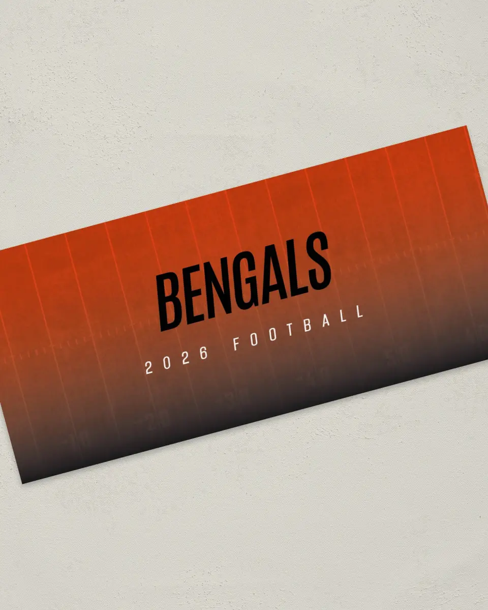 This is a 4" x 9" Football Insert called Bengals printed in full color