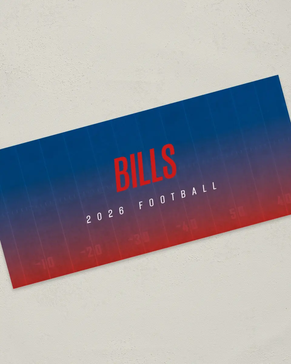 This is a 4" x 9" Football Insert called Bills printed in full color