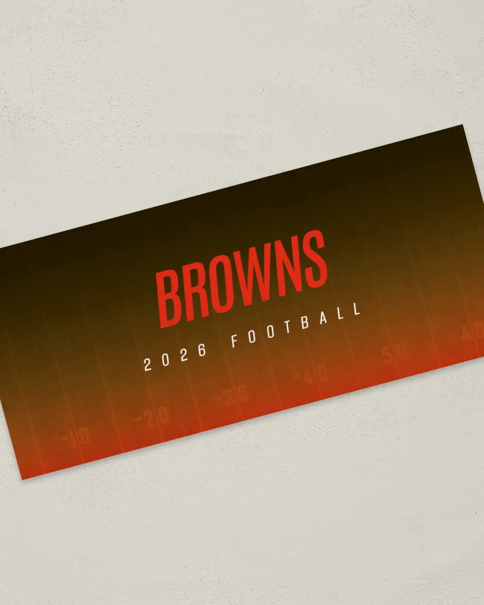 This is a 4" x 9" Football Insert called Browns printed in full color