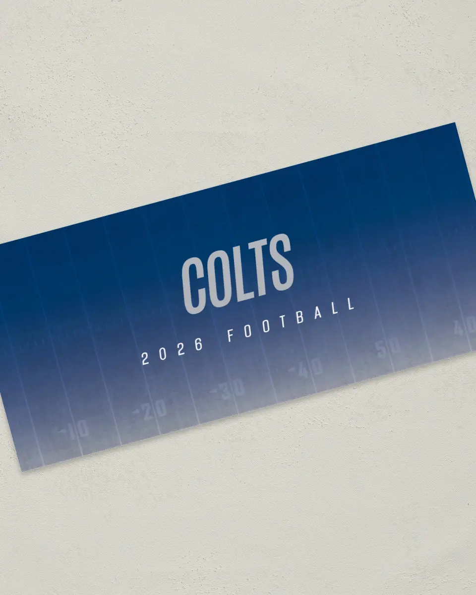 This is a 4" x 9" Football Insert called Colts printed in full color