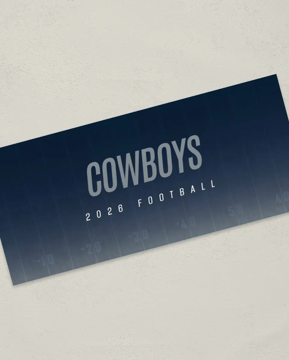 This is a 4" x 9" Football Insert called Cowboys printed in full color