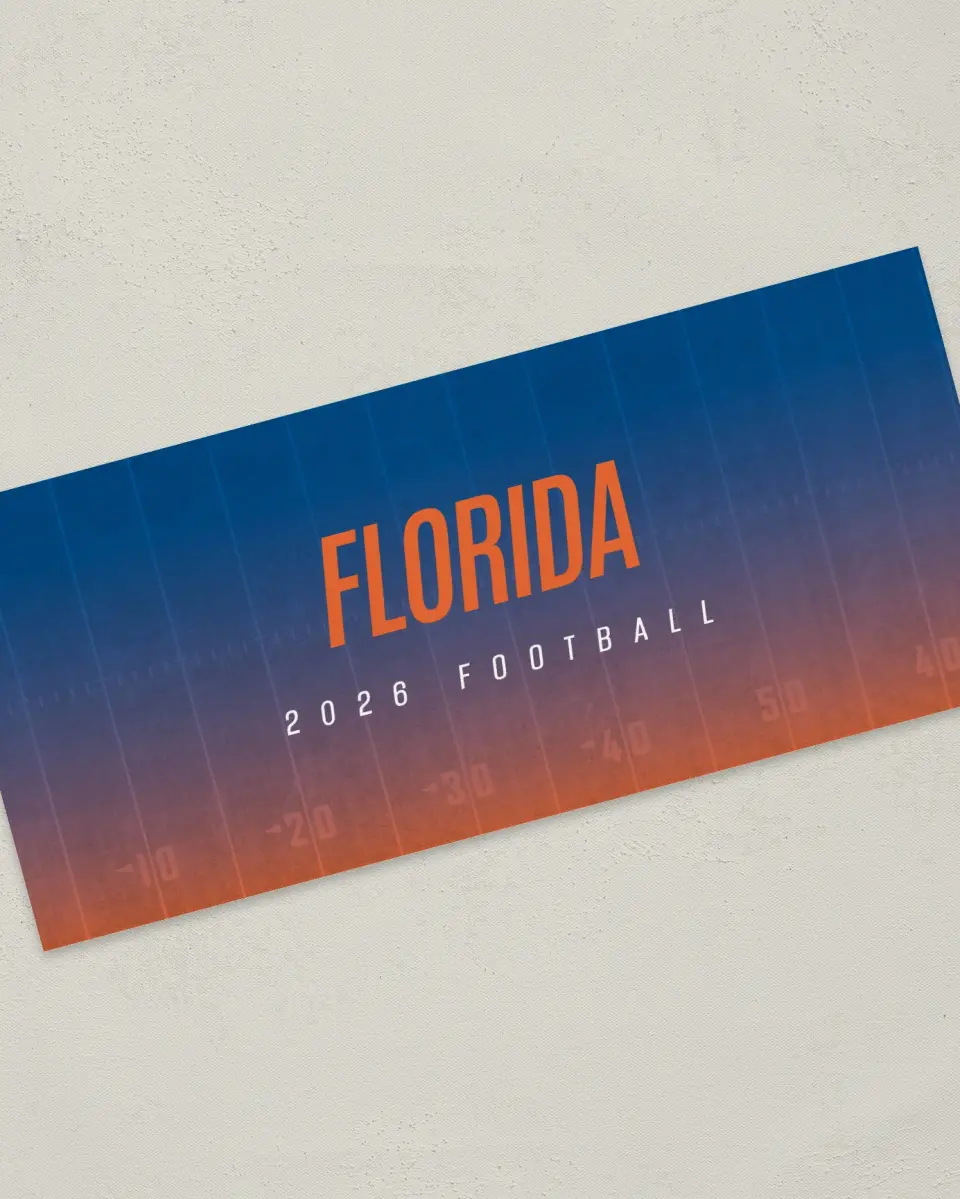 This is a 4" x 9" Football Insert called Florida printed in full color