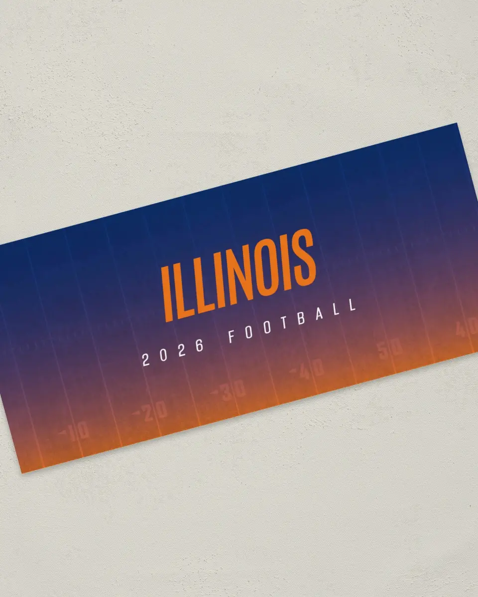 This is a 4" x 9" Football Insert called Illinois printed in full color