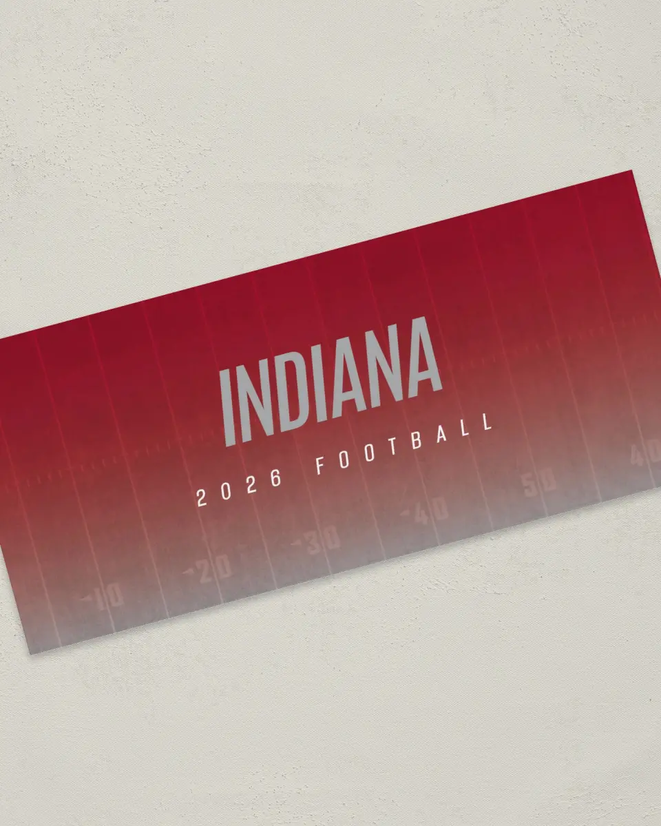 This is a 4" x 9" Football Insert called Indiana printed in full color