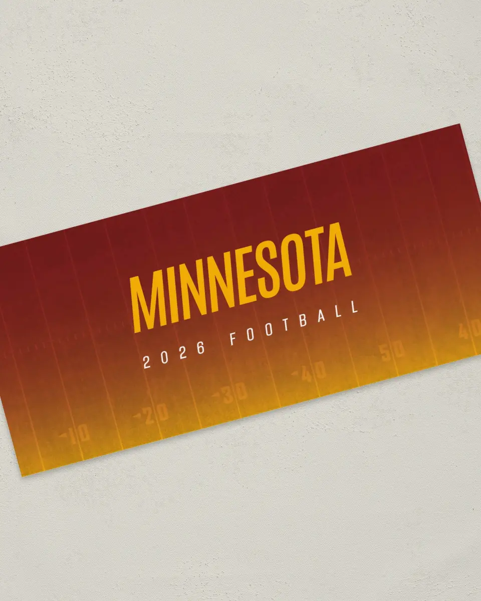 This is a 4" x 9" Football Insert called Minnesota printed in full color