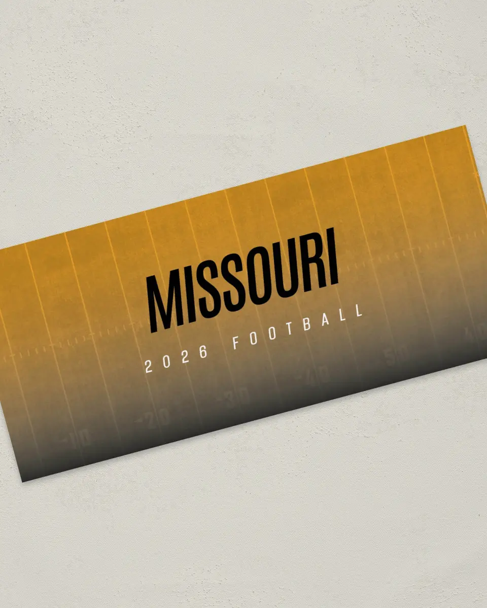 This is a 4" x 9" Football Insert called Missouri printed in full color