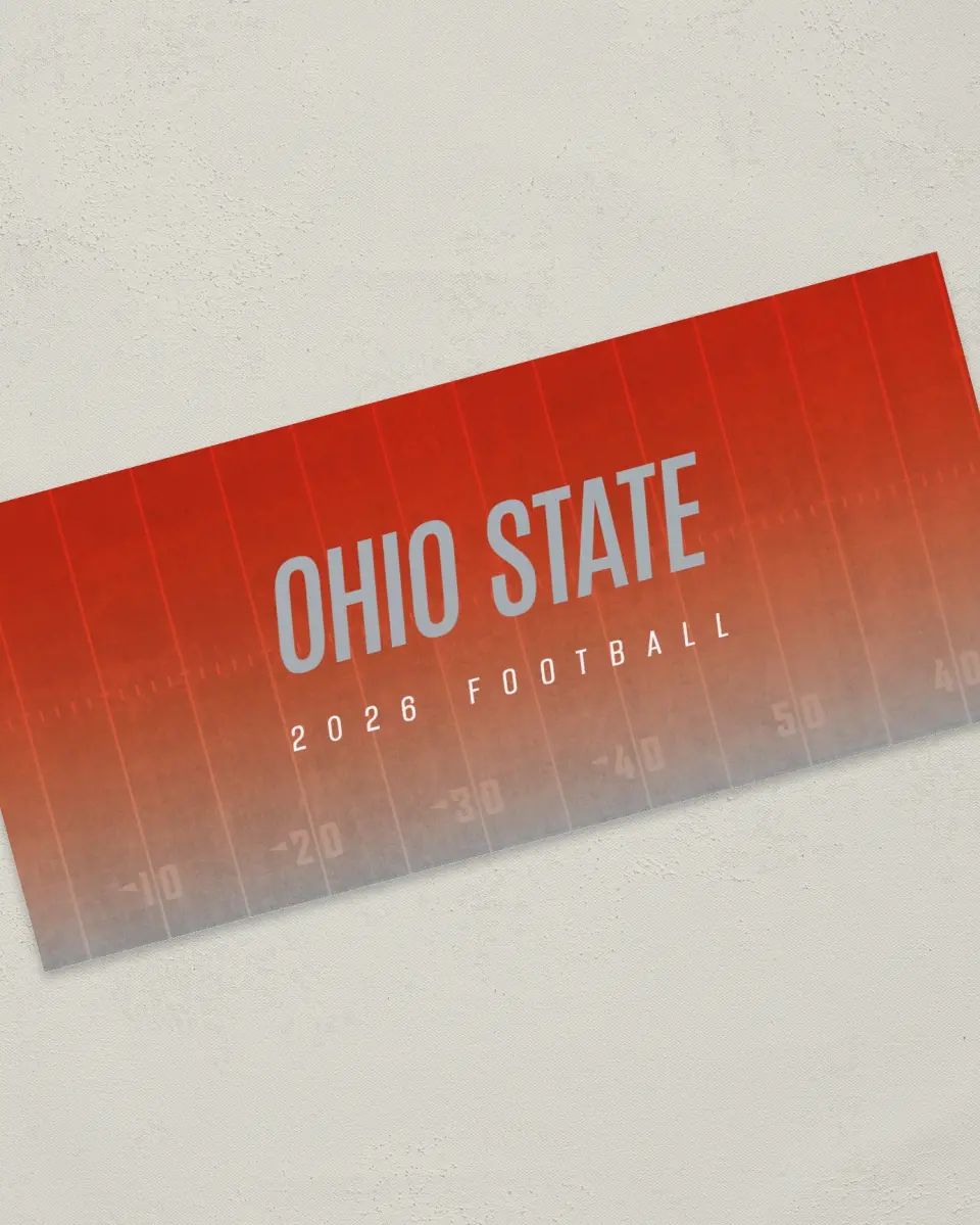 This is a 4" x 9" Football Insert called Ohio State printed in full color