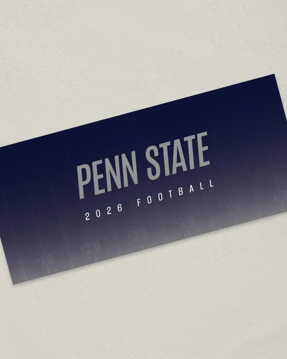 This is a 4" x 9" Football Insert called Penn State printed in full color