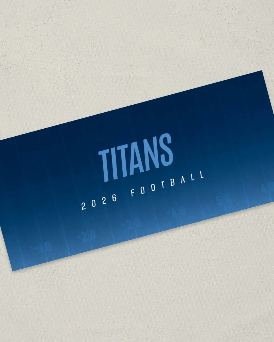 This is a 4" x 9" Football Insert called Titans printed in full color