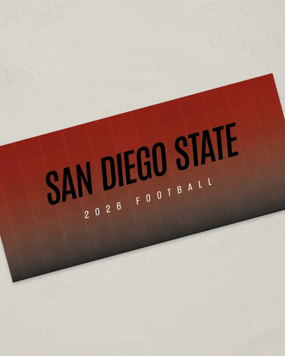 This is a 4" x 9" Football Insert called San Diego State Aztecs printed in full color