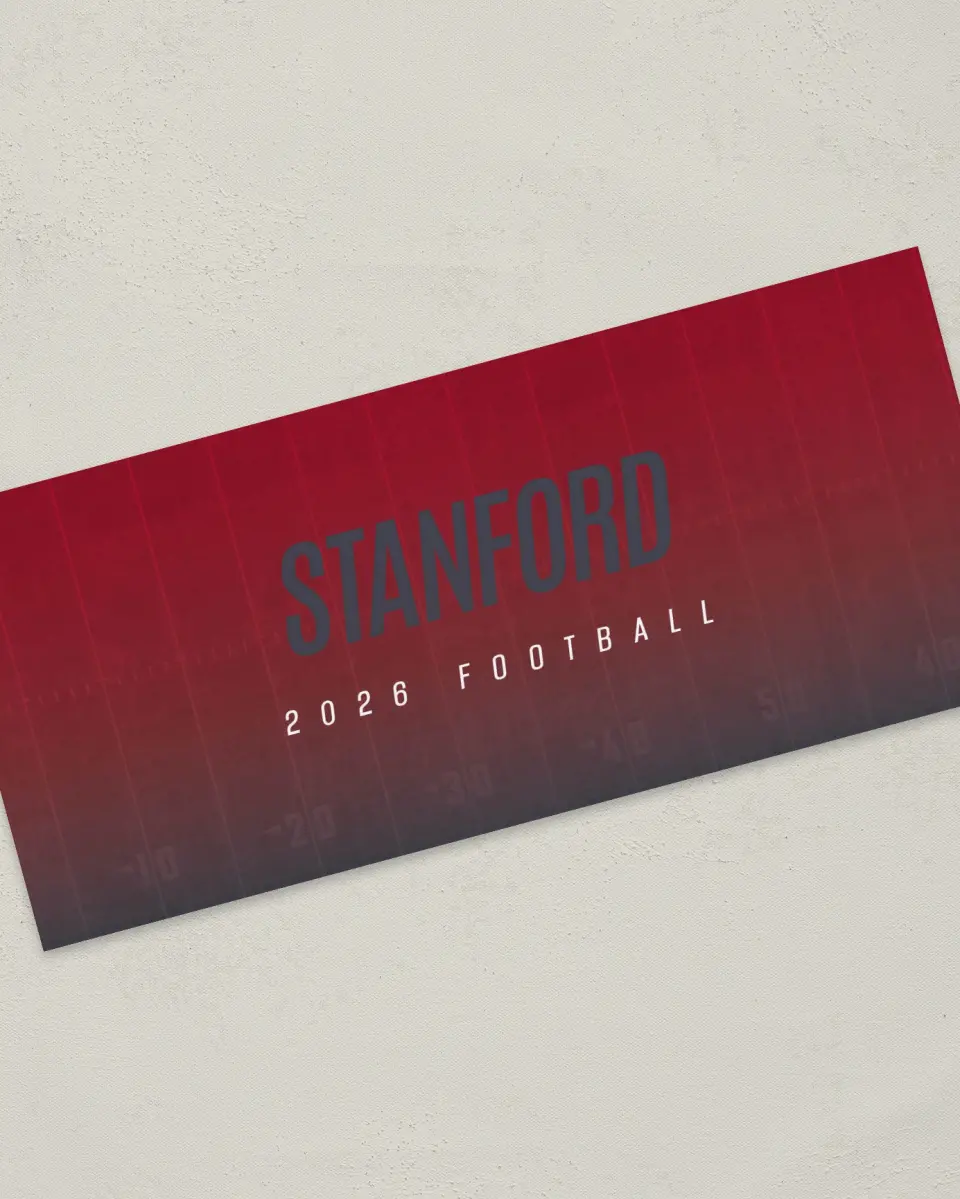 This is a 4" x 9" Football Insert called Stanford Cardinal printed in full color