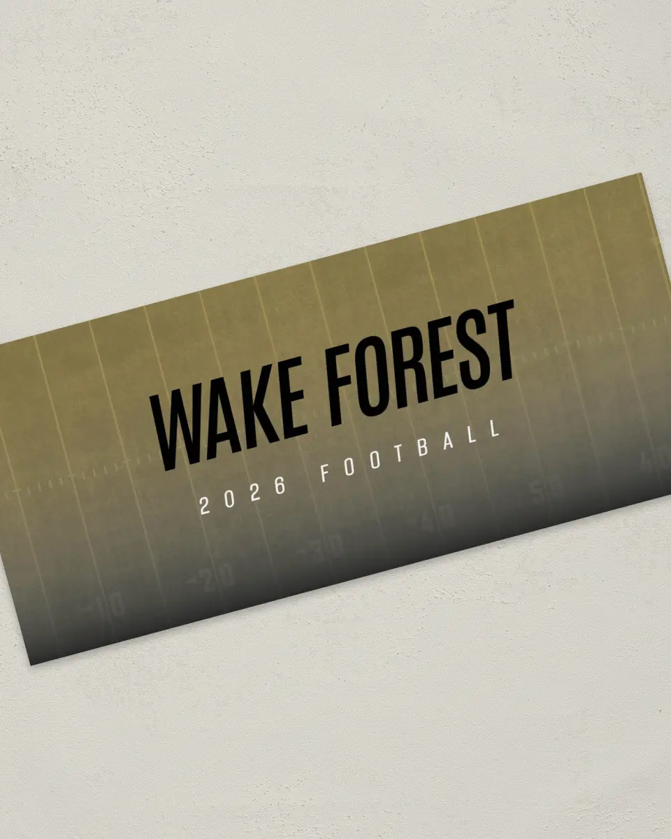 This is a 4" x 9" Football Insert called Wake Forest Demon Deacons printed in full color