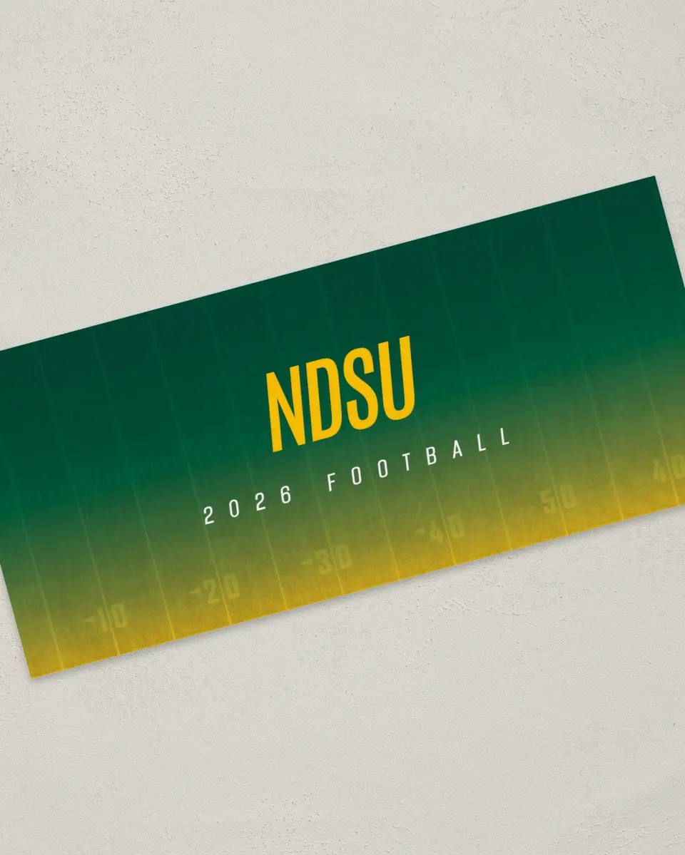 This is a 4" x 9" Football Insert called North Dakota State Bison printed in full color