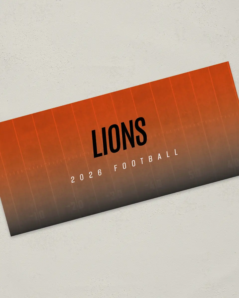 This is a 4" x 9" Football Insert called BC Lions printed in full color