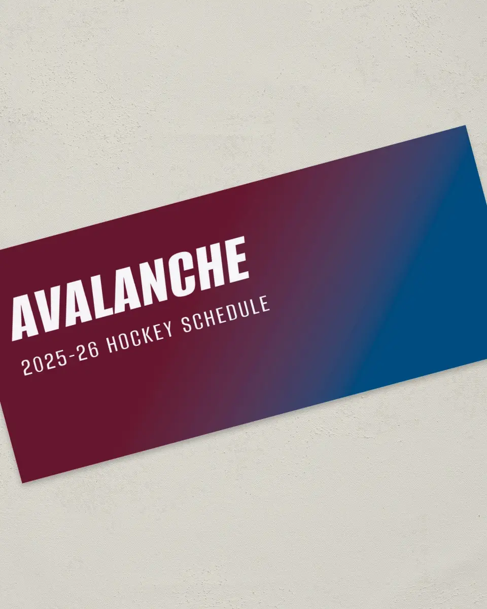 This is a 4" x 9" Marketing Insert called Colorado Avalanche printed in full color