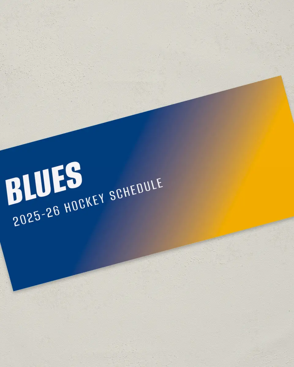 This is a 4" x 9" Marketing Insert called St. Louis Blues printed in full color