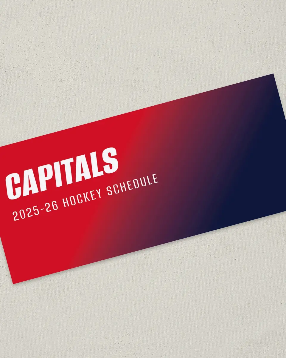 This is a 4" x 9" Marketing Insert called Washington Capitals printed in full color