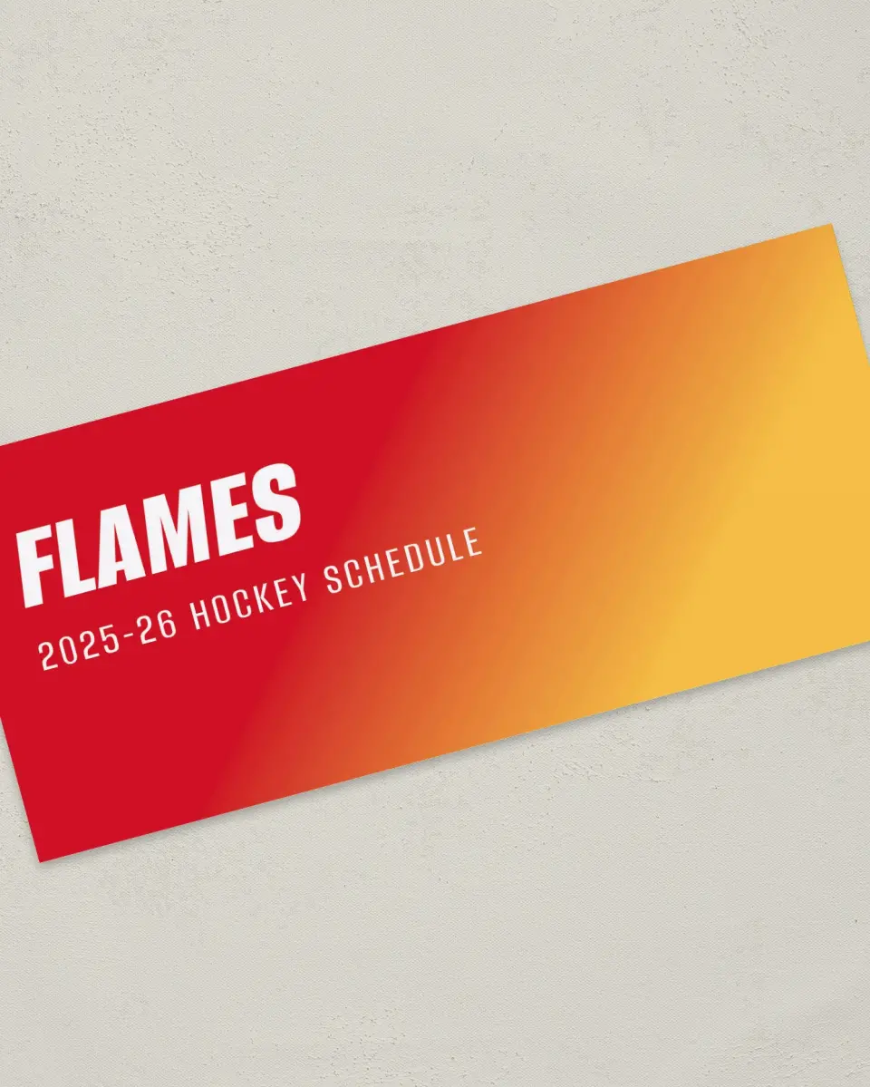 This is a 4" x 9" Marketing Insert called Calgary Flames printed in full color