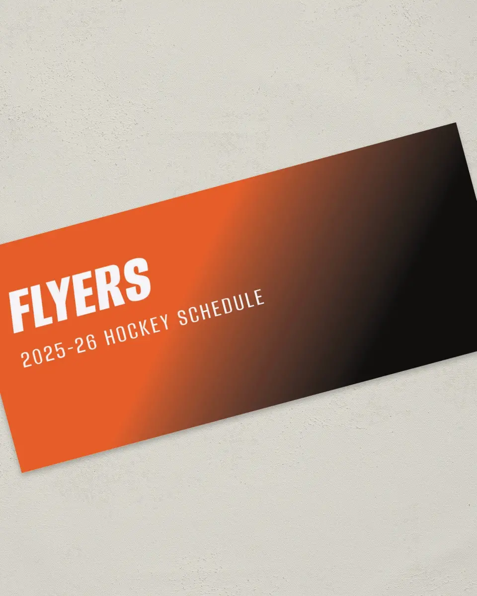 This is a 4" x 9" Marketing Insert called Philadelphia Flyers printed in full color