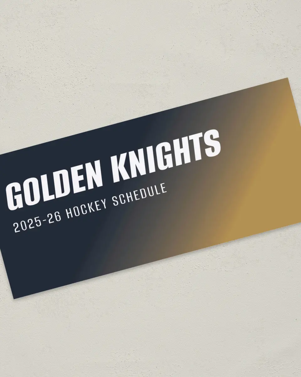 This is a 4" x 9" Marketing Insert called Vegas Golden Knights printed in full color