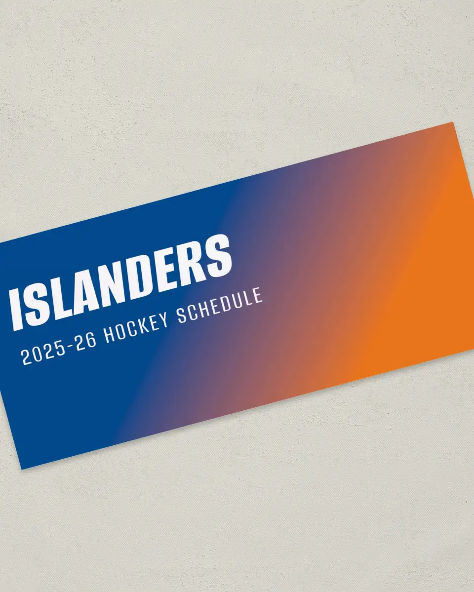 This is a 4" x 9" Marketing Insert called New York Islanders printed in full color