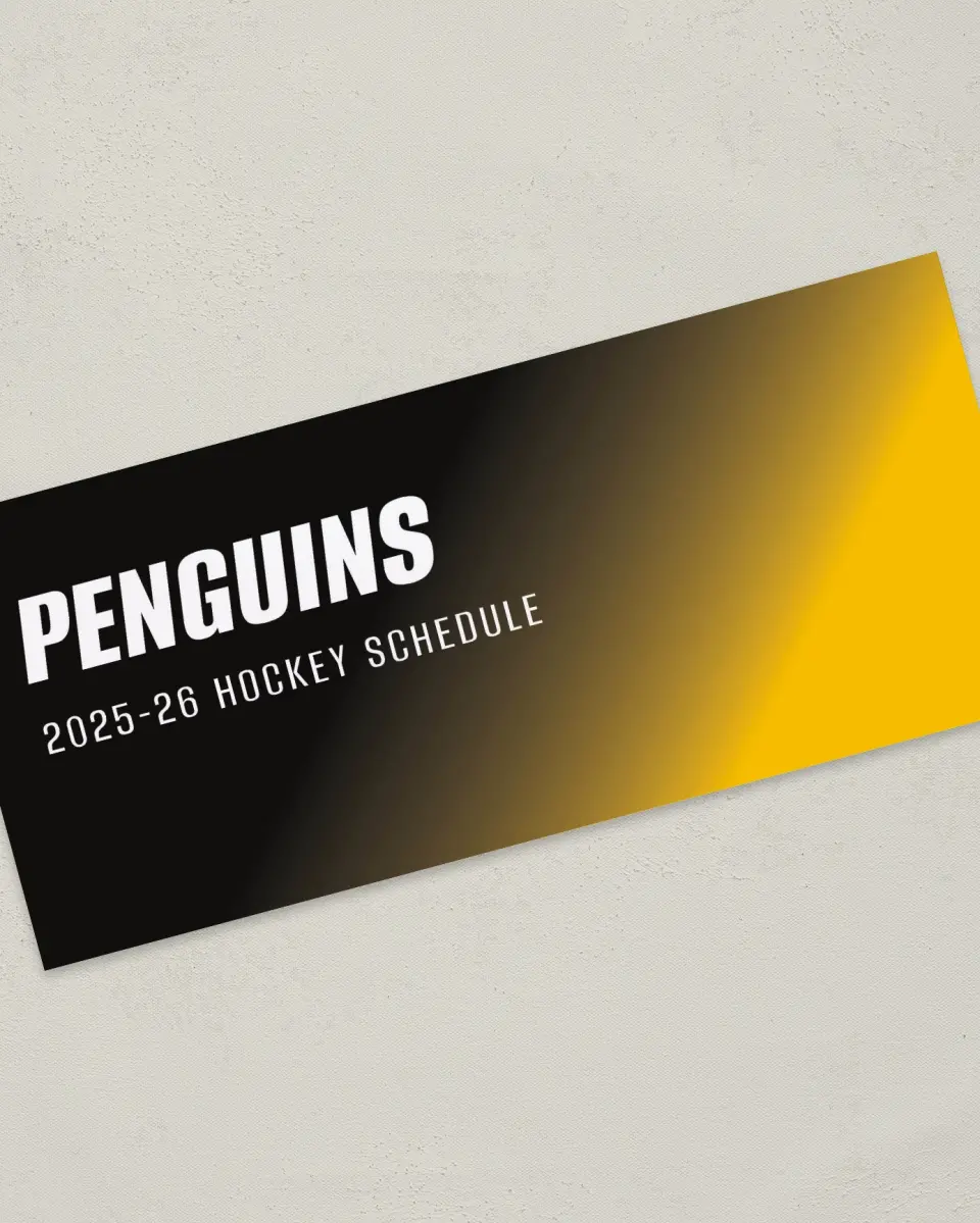 This is a 4" x 9" Marketing Insert called Pittsburgh Penguins printed in full color
