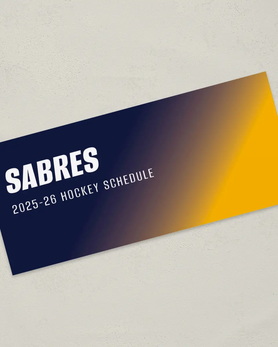 This is a 4" x 9" Marketing Insert called Buffalo Sabres printed in full color