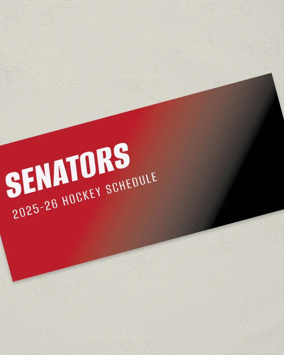 This is a 4" x 9" Marketing Insert called Ottawa Senators printed in full color