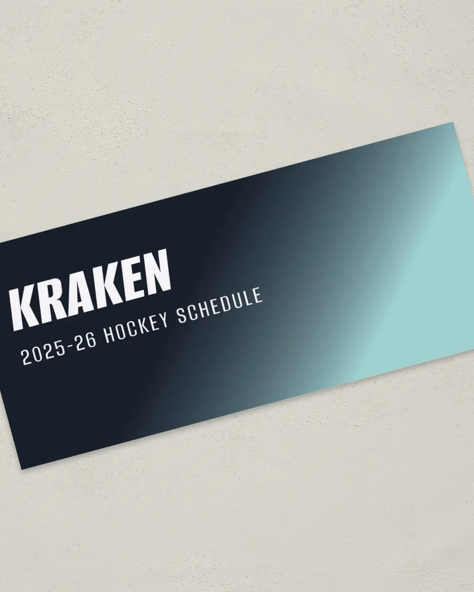 This is a 4" x 9" Marketing Insert called Seattle Kraken printed in full color