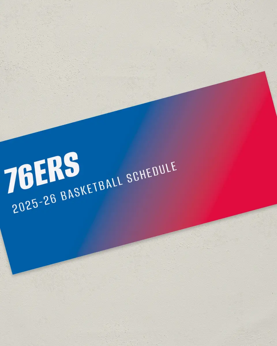 This is a 4" x 9" Marketing Insert called Philadelphia 76ers printed in full color
