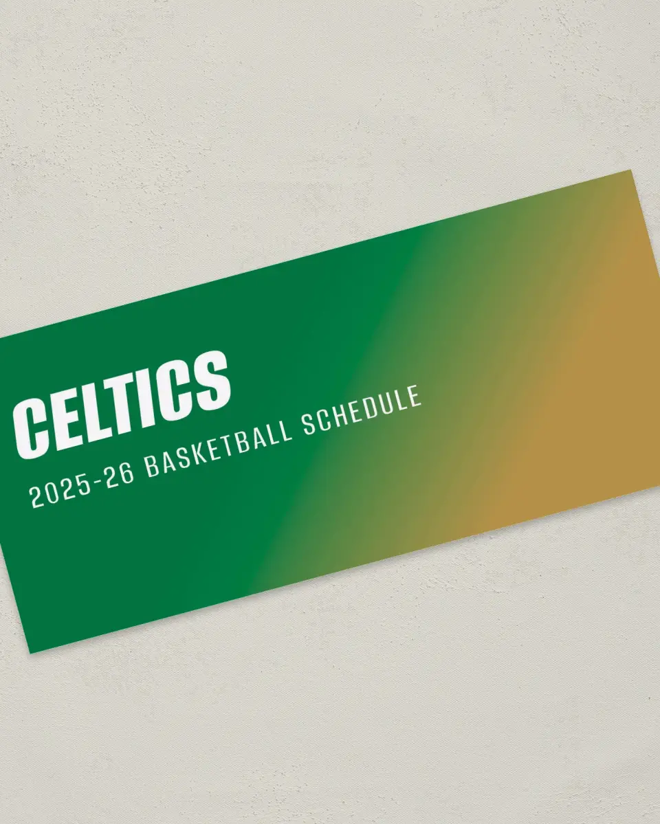 This is a 4" x 9" Marketing Insert called Boston Celtics printed in full color