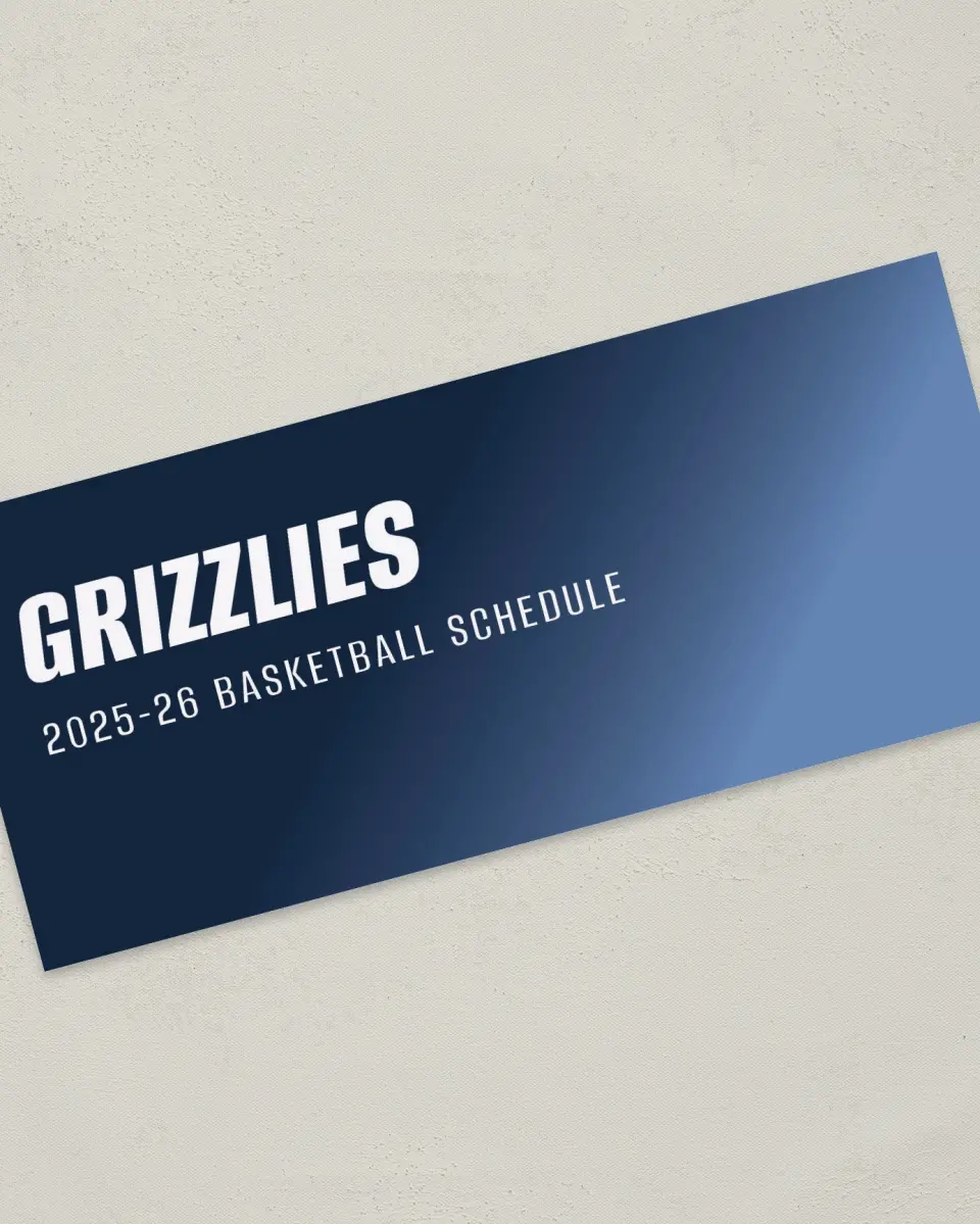This is a 4" x 9" Marketing Insert called Memphis Grizzlies printed in full color