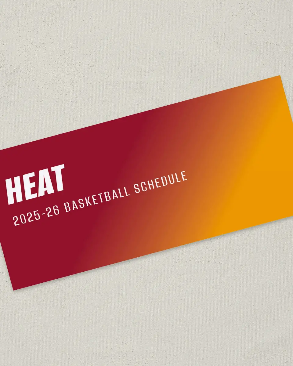This is a 4" x 9" Marketing Insert called Miami Heat printed in full color