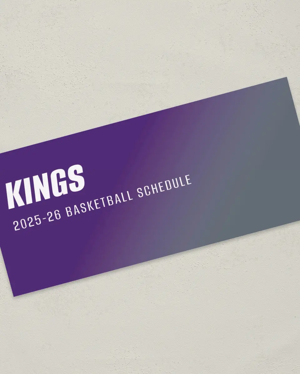 This is a 4" x 9" Marketing Insert called Sacramento Kings printed in full color