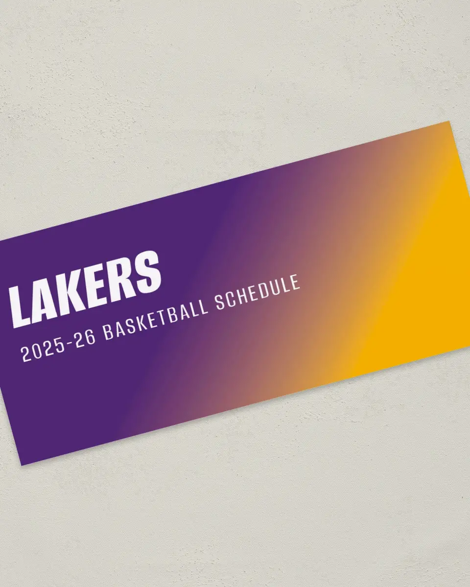 This is a 4" x 9" Marketing Insert called Los Angeles Lakers printed in full color