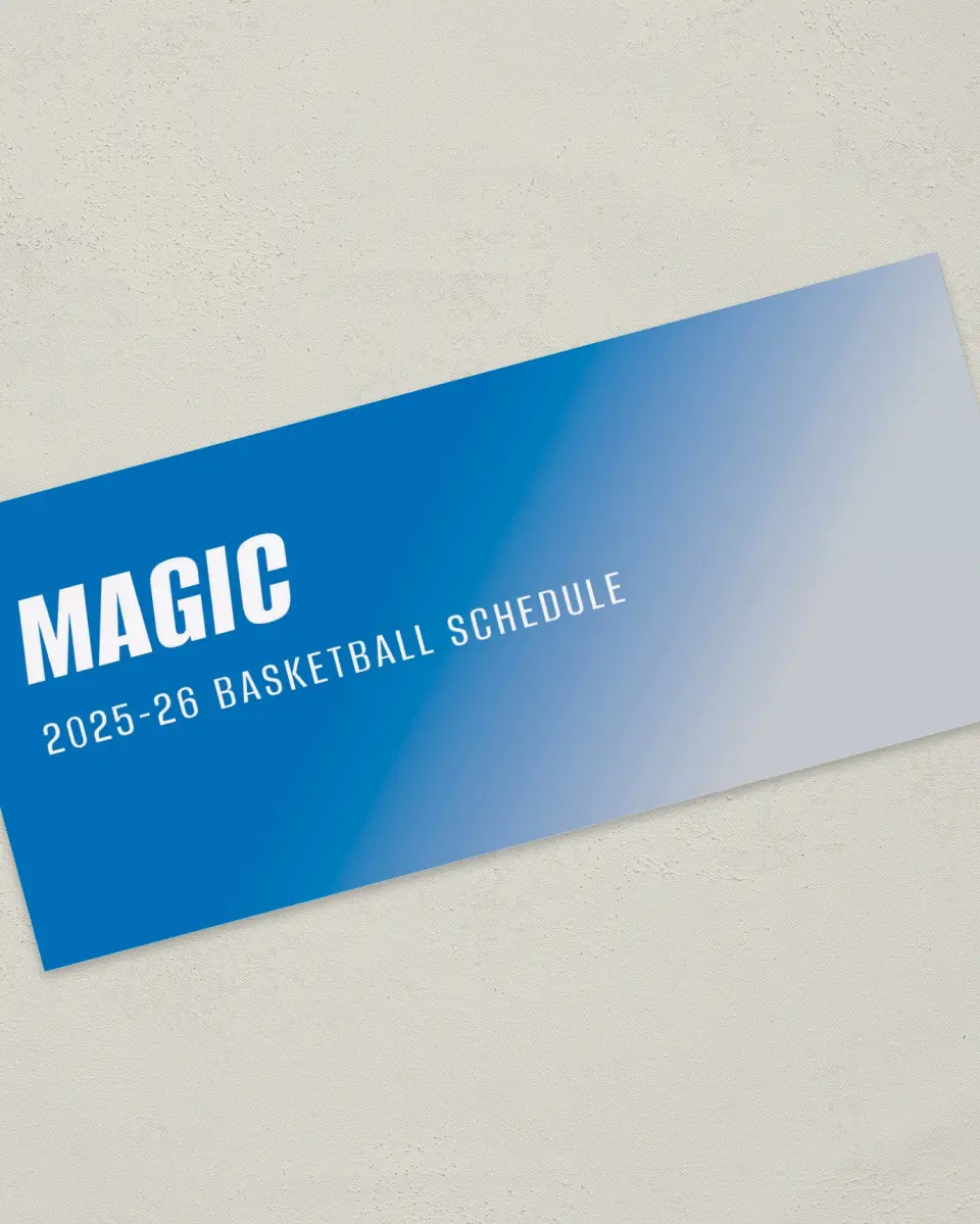 This is a 4" x 9" Marketing Insert called Orlando Magic printed in full color