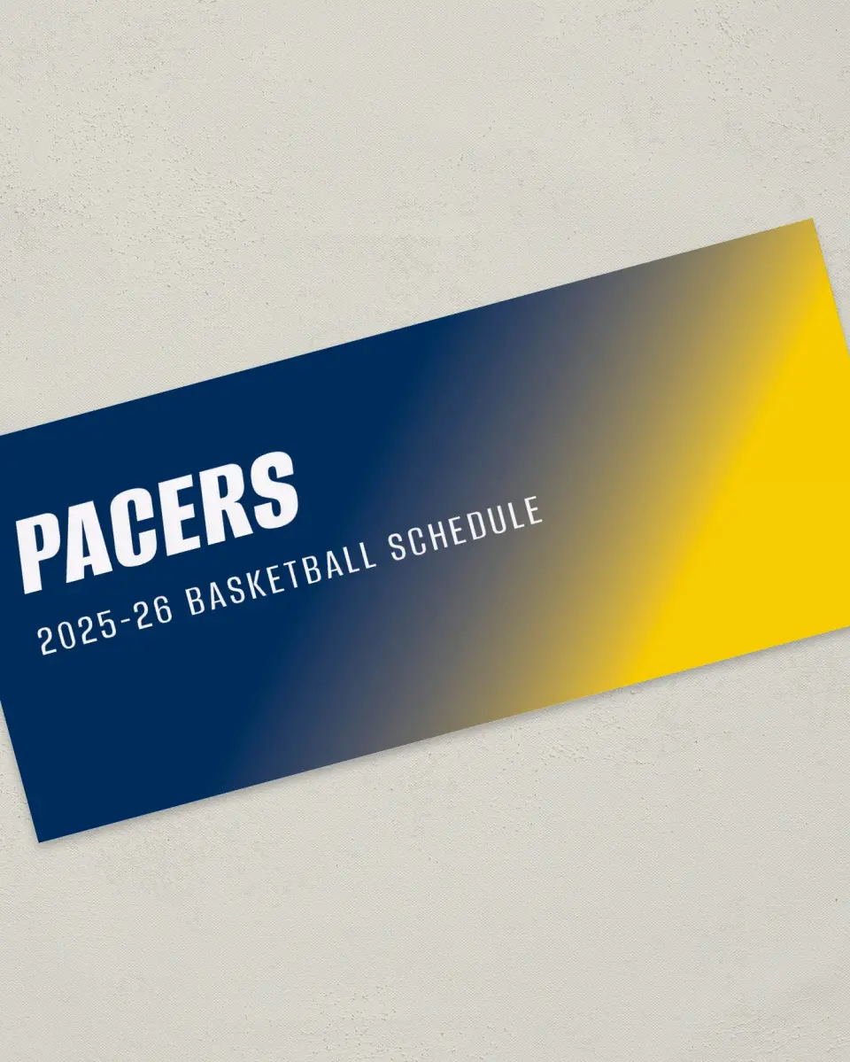 This is a 4" x 9" Marketing Insert called Indiana Pacers printed in full color