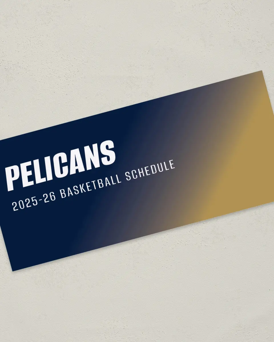 This is a 4" x 9" Marketing Insert called New Orleans Pelicans printed in full color