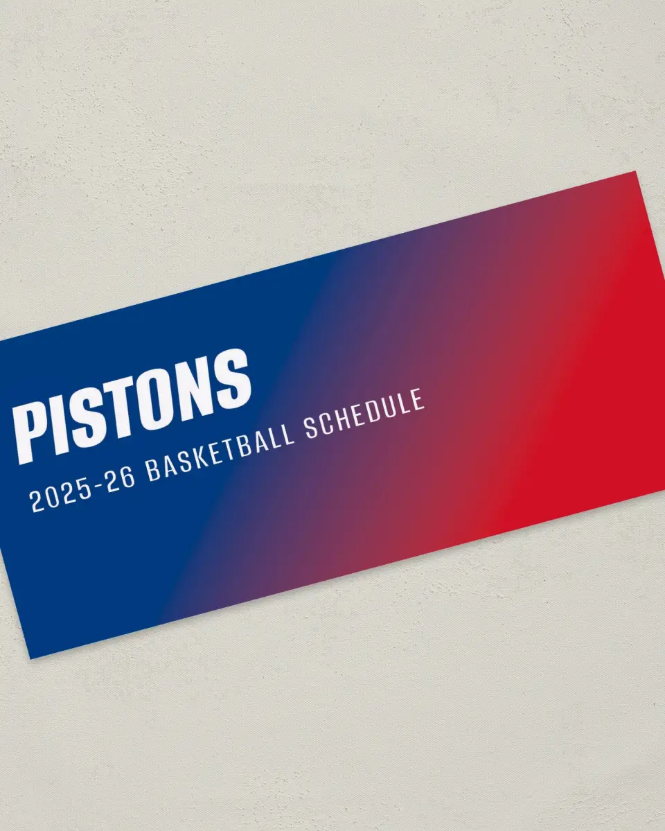 This is a 4" x 9" Marketing Insert called Detroit Pistons printed in full color