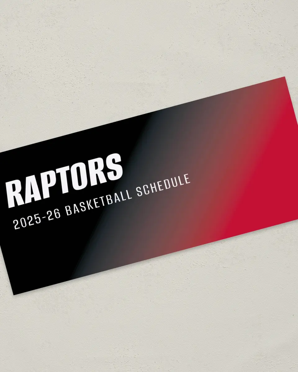This is a 4" x 9" Marketing Insert called Toronto Raptors printed in full color